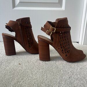 Brown Suede Ankle Booties